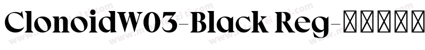ClonoidW03-Black Reg字体转换